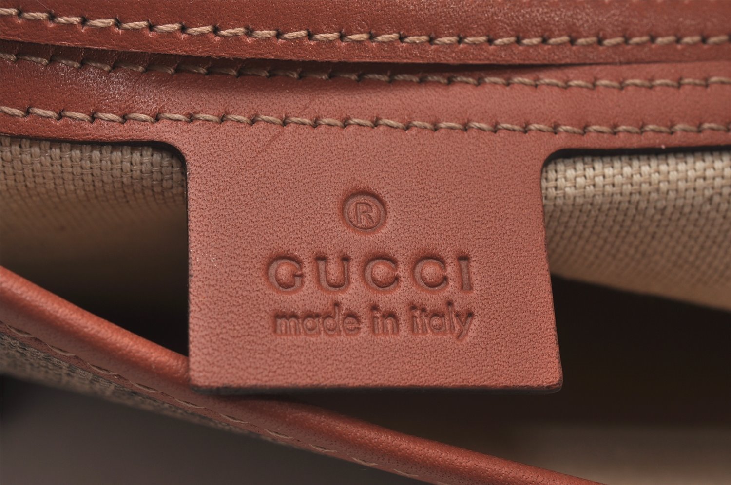 Authentic GUCCI GG Supreme Stars Shoulder Bag PVC Leather 201732 Brown 5466I