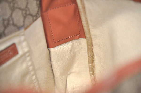 Authentic GUCCI GG Supreme Stars Shoulder Bag PVC Leather 201732 Brown 5466I