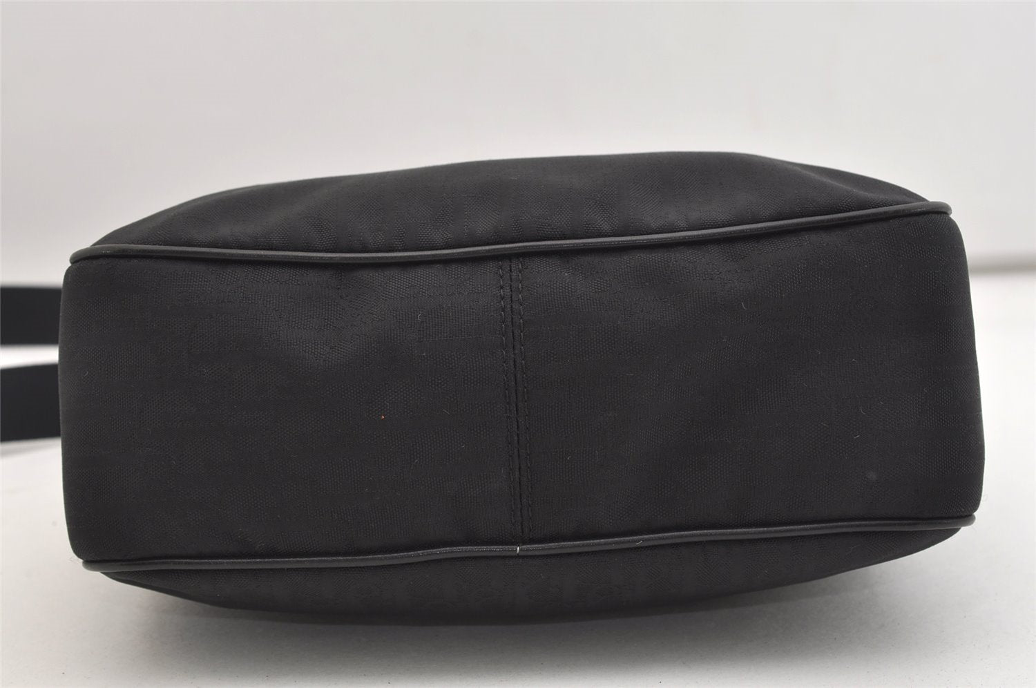 Authentic Christian Dior Trotter Lovely Shoulder Bag Nylon Leather Black 5466J