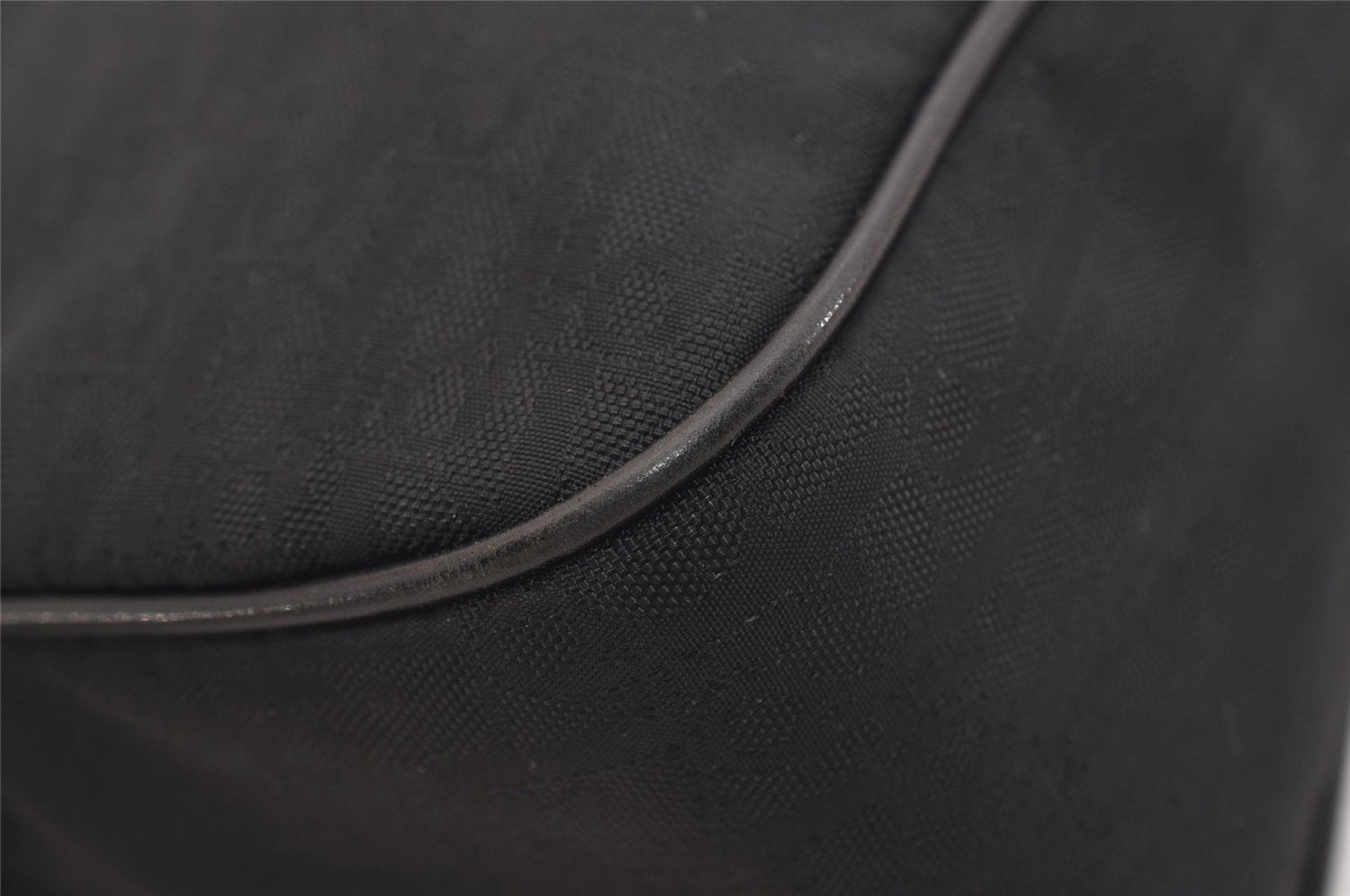 Authentic Christian Dior Trotter Lovely Shoulder Bag Nylon Leather Black 5466J