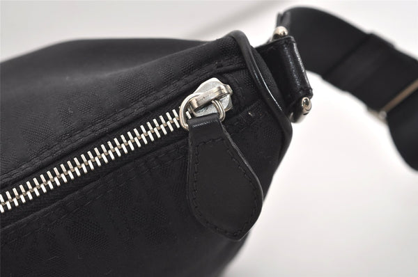 Authentic Christian Dior Trotter Lovely Shoulder Bag Nylon Leather Black 5466J