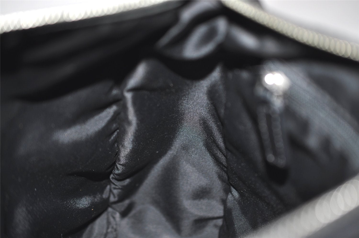 Authentic Christian Dior Trotter Lovely Shoulder Bag Nylon Leather Black 5466J