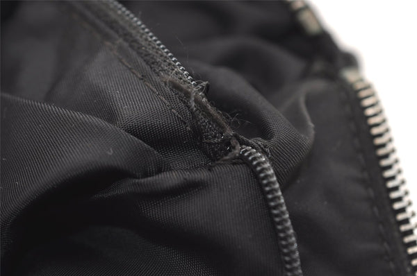 Authentic Christian Dior Trotter Lovely Shoulder Bag Nylon Leather Black 5466J