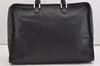 Authentic LOEWE Vintage Amazona 40 Hand Boston Bag Leather Black 5467J