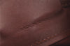 Authentic Cartier Must de Cartier Leather Shoulder Drawstring Bag Bordeaux 5468K