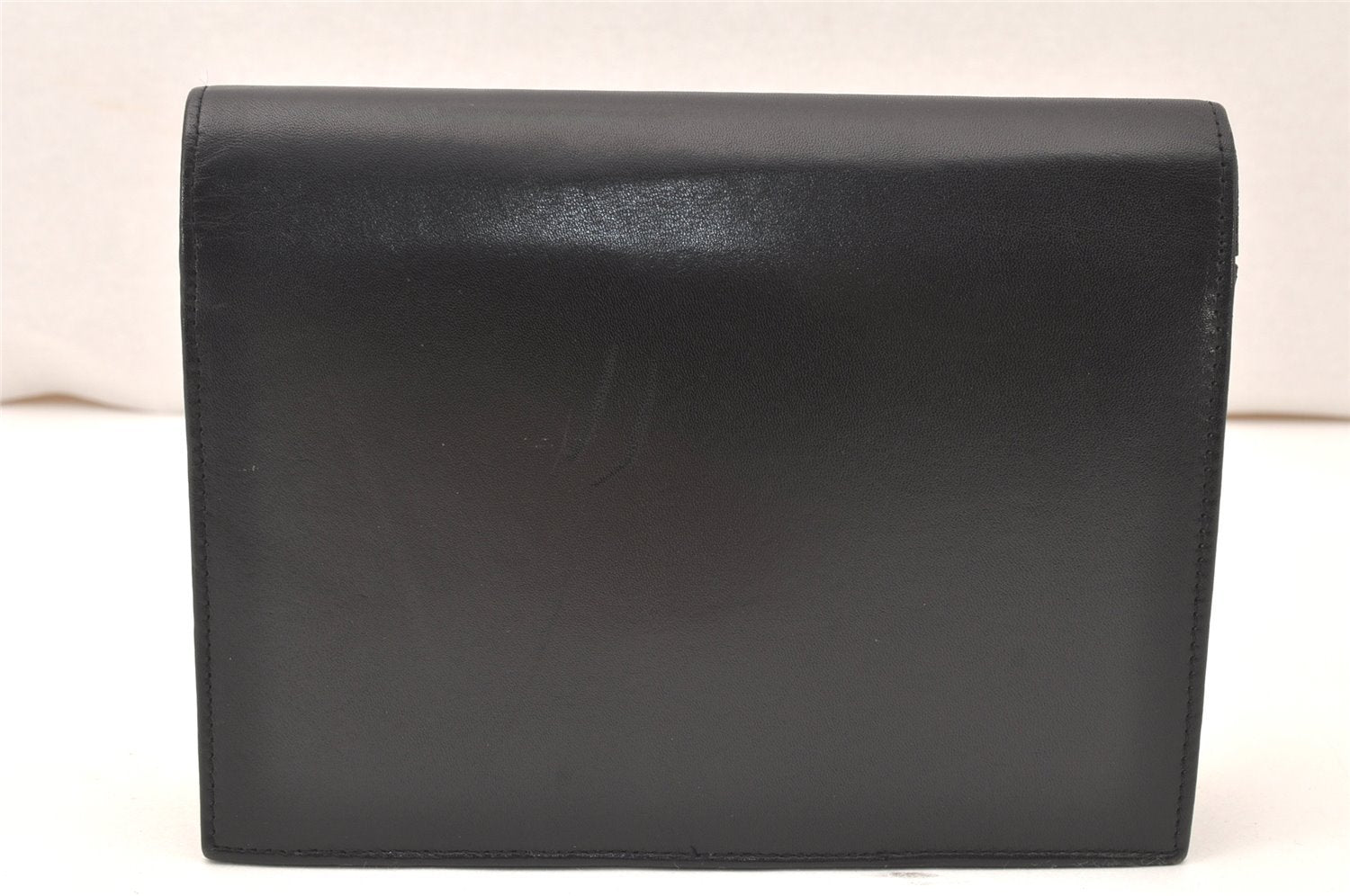 Authentic Christian Dior Chain Shoulder Cross Body Bag Leather Black Junk 5469K