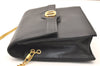Authentic Christian Dior Chain Shoulder Cross Body Bag Leather Black Junk 5469K