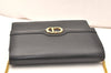 Authentic Christian Dior Chain Shoulder Cross Body Bag Leather Black Junk 5469K