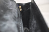 Authentic Christian Dior Chain Shoulder Cross Body Bag Leather Black Junk 5469K