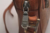 Authentic MCM Visetos Leather Vintage Shoulder Cross Body Bag Purse Brown 5472J