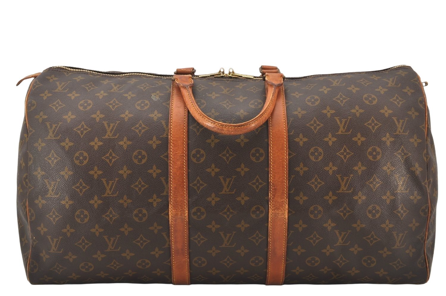 Authentic Louis Vuitton Monogram Keepall 55 Travel Boston Bag Old Model LV 5472K