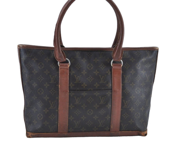 Auth Louis Vuitton Monogram Sac Weekend PM Vintage Tote Bag M42425 LV Junk 5473E