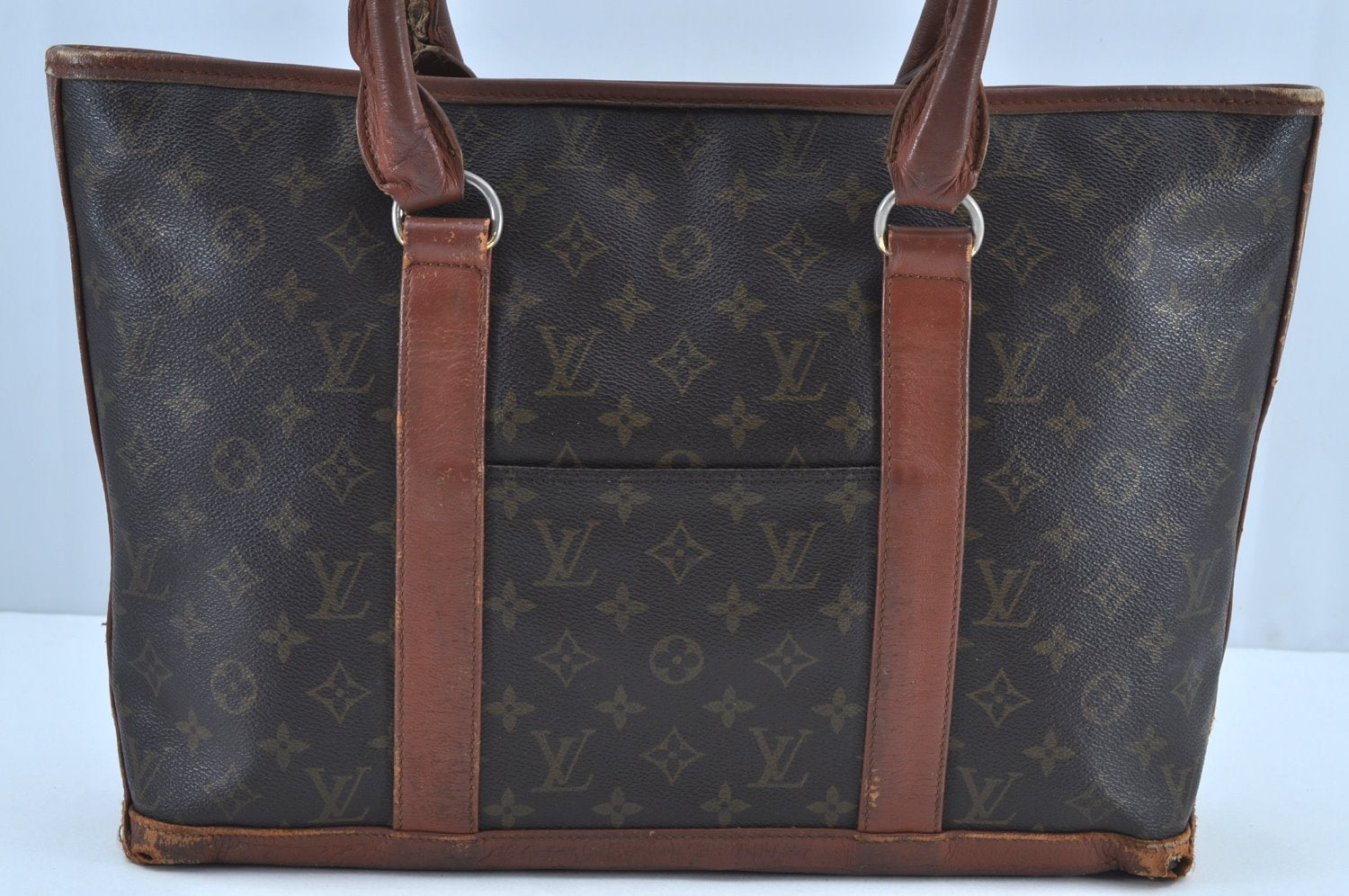 Auth Louis Vuitton Monogram Sac Weekend PM Vintage Tote Bag M42425 LV Junk 5473E