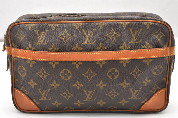 Authentic Louis Vuitton Monogram Compiegne 28 Clutch Hand Bag M51845 LV 5474K
