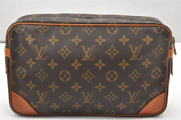 Authentic Louis Vuitton Monogram Compiegne 28 Clutch Hand Bag M51845 LV 5474K