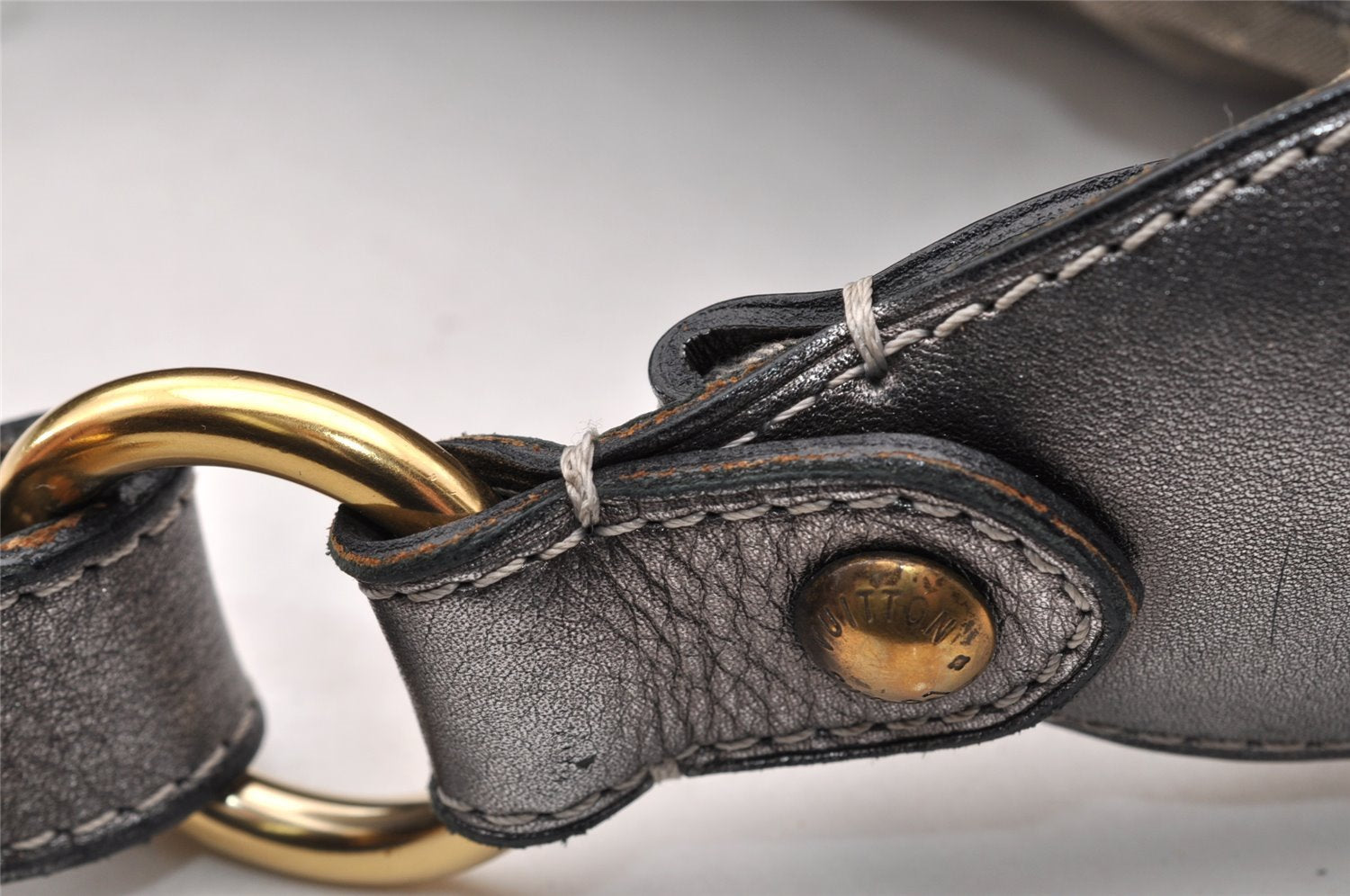 Auth Louis Vuitton Monogram Mini Lin Manon MM Shoulder Bag Gray M95618 LV 5475I