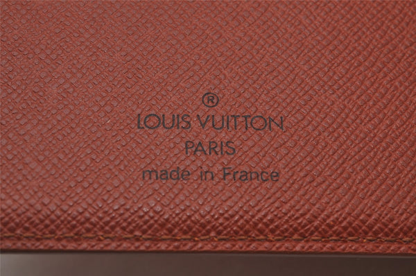 Authentic Louis Vuitton Epi Agenda MM Notebook Cover Brown R20043 LV 5476I