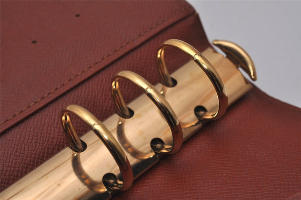 Authentic Louis Vuitton Epi Agenda MM Notebook Cover Brown R20043 LV 5476I