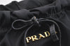 Authentic PRADA Tessuto Bow Ribbon Nylon Leather 2Way Hand Bag Black 5476K