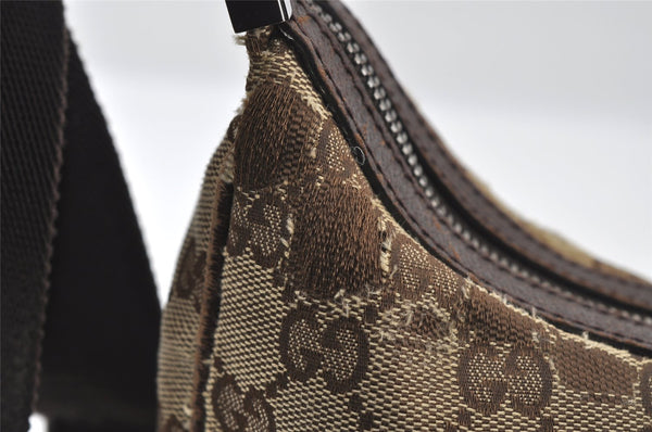 Authentic GUCCI Shoulder Cross Body Bag GG Canvas Leather 122790 Brown 5479I