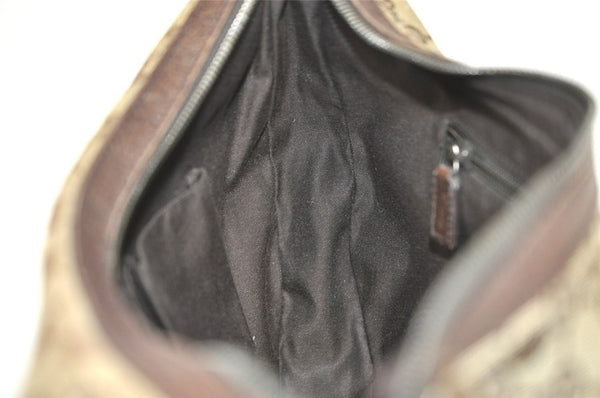 Authentic GUCCI Shoulder Cross Body Bag GG Canvas Leather 122790 Brown 5479I