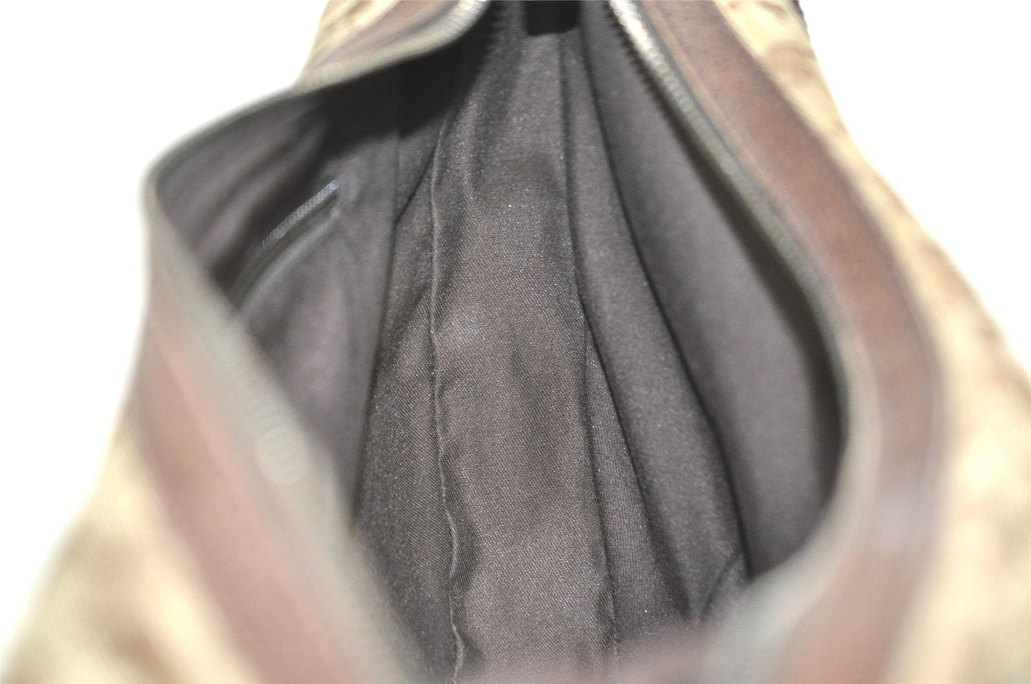 Authentic GUCCI Shoulder Cross Body Bag GG Canvas Leather 122790 Brown 5479I