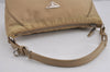 Authentic PRADA Nylon Tessuto Saffiano Leather Shoulder Hand Bag Beige 5480J