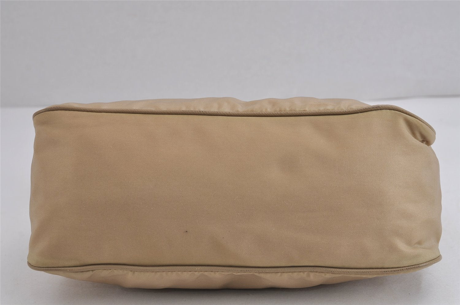 Authentic PRADA Nylon Tessuto Saffiano Leather Shoulder Hand Bag Beige 5480J