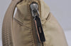 Authentic PRADA Nylon Tessuto Saffiano Leather Shoulder Hand Bag Beige 5480J