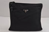 Authentic PRADA Nylon Tessuto Leather Shoulder Cross Body Bag Purse Black 5481J