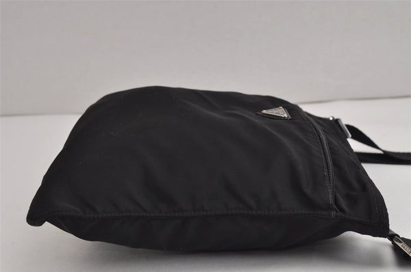 Authentic PRADA Nylon Tessuto Leather Shoulder Cross Body Bag Purse Black 5481J
