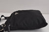 Authentic PRADA Nylon Tessuto Leather Shoulder Cross Body Bag Purse Black 5481J