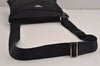 Authentic PRADA Nylon Tessuto Leather Shoulder Cross Body Bag Purse Black 5481J
