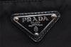 Authentic PRADA Nylon Tessuto Leather Shoulder Cross Body Bag Purse Black 5481J