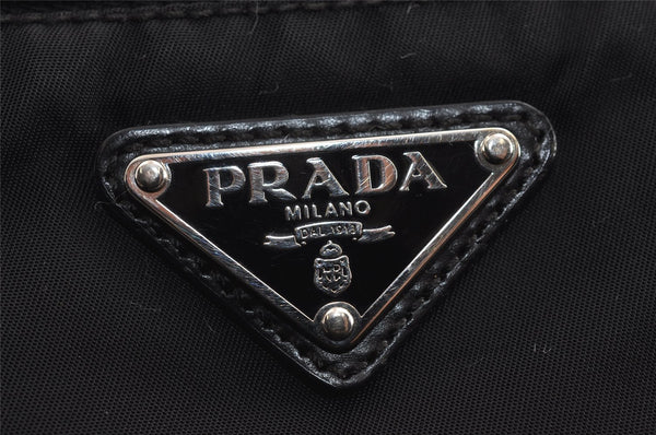 Authentic PRADA Nylon Tessuto Leather Shoulder Cross Body Bag Purse Black 5481J