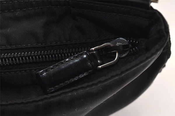 Authentic PRADA Nylon Tessuto Leather Shoulder Cross Body Bag Purse Black 5481J