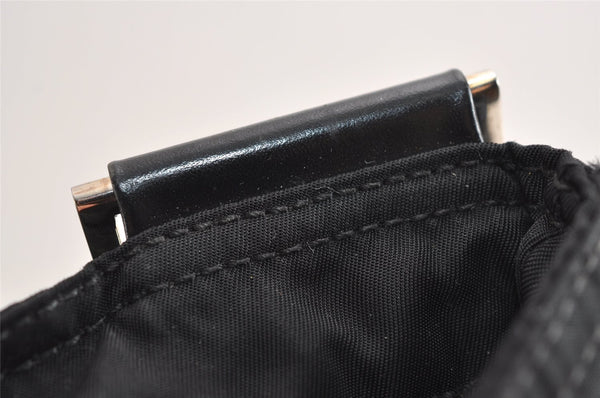 Authentic PRADA Nylon Tessuto Leather Shoulder Cross Body Bag Purse Black 5481J