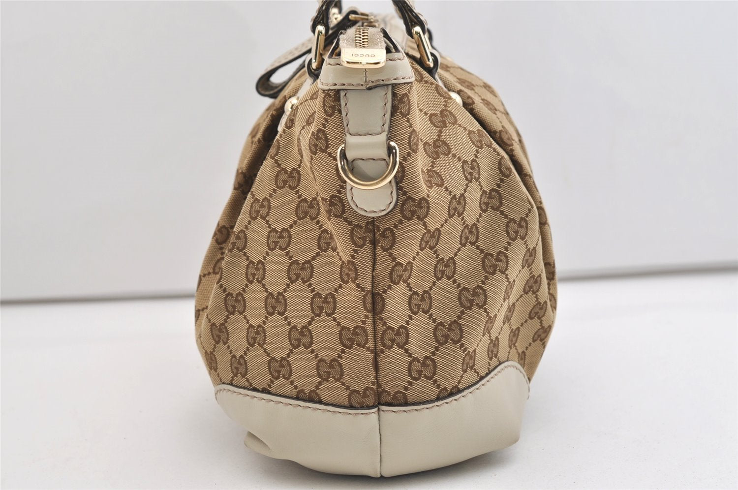 Authentic GUCCI Sukey 2Way Tote Bag GG Canvas Leather 247902 Brown 5483J