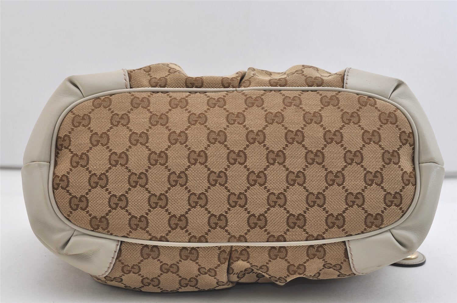 Authentic GUCCI Sukey 2Way Tote Bag GG Canvas Leather 247902 Brown 5483J