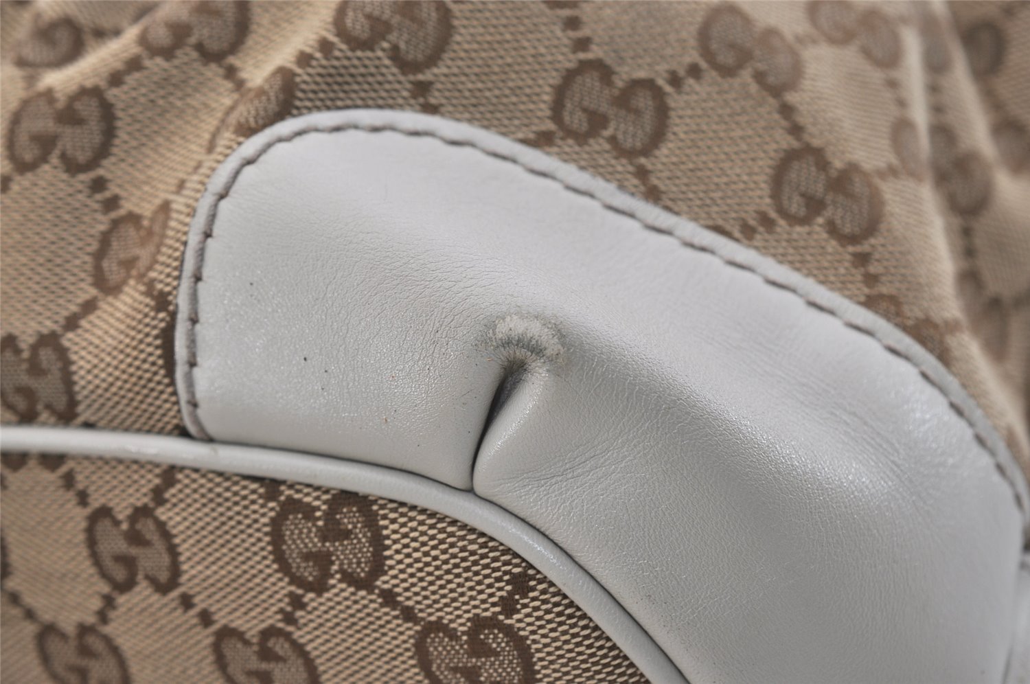 Authentic GUCCI Sukey 2Way Tote Bag GG Canvas Leather 247902 Brown 5483J