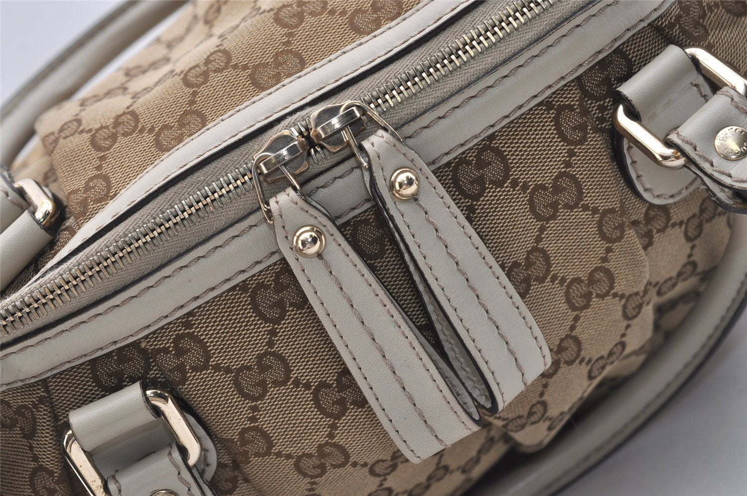 Authentic GUCCI Sukey 2Way Tote Bag GG Canvas Leather 247902 Brown 5483J