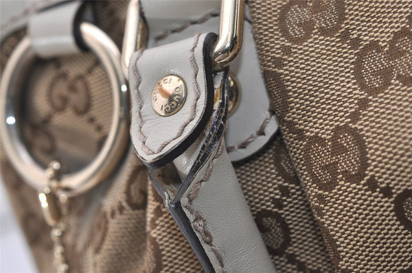 Authentic GUCCI Sukey 2Way Tote Bag GG Canvas Leather 247902 Brown 5483J