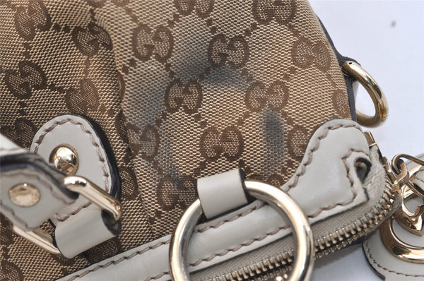 Authentic GUCCI Sukey 2Way Tote Bag GG Canvas Leather 247902 Brown 5483J