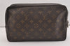 Auth Louis Vuitton Monogram Trousse Toilette 28 Clutch Hand Bag M47522 LV 5484J
