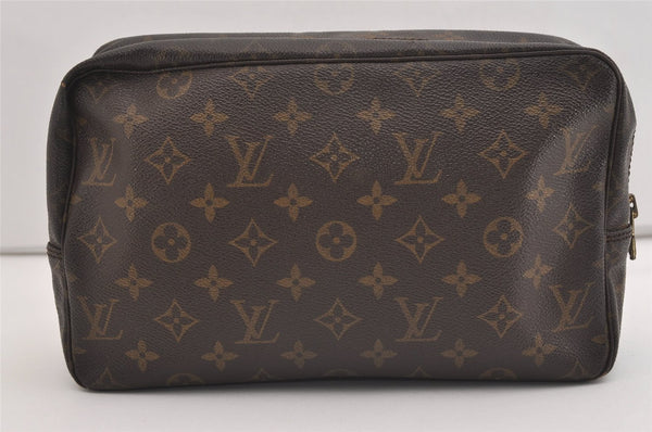 Auth Louis Vuitton Monogram Trousse Toilette 28 Clutch Hand Bag M47522 LV 5484J