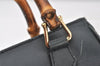 Authentic GUCCI Bamboo 2Way Hand Shoulder Bag Purse Leather Green Junk 5484K