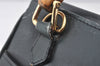 Authentic GUCCI Bamboo 2Way Hand Shoulder Bag Purse Leather Green Junk 5484K