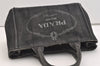 Authentic PRADA Vintage Canapa SS Denim 2Way Shoulder Hand Bag Purse Gray 5485J