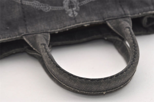 Authentic PRADA Vintage Canapa SS Denim 2Way Shoulder Hand Bag Purse Gray 5485J