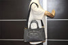 Authentic PRADA Vintage Canapa SS Denim 2Way Shoulder Hand Bag Purse Gray 5485J